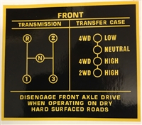 T90 FC 3 Speed Shift Pattern Decal